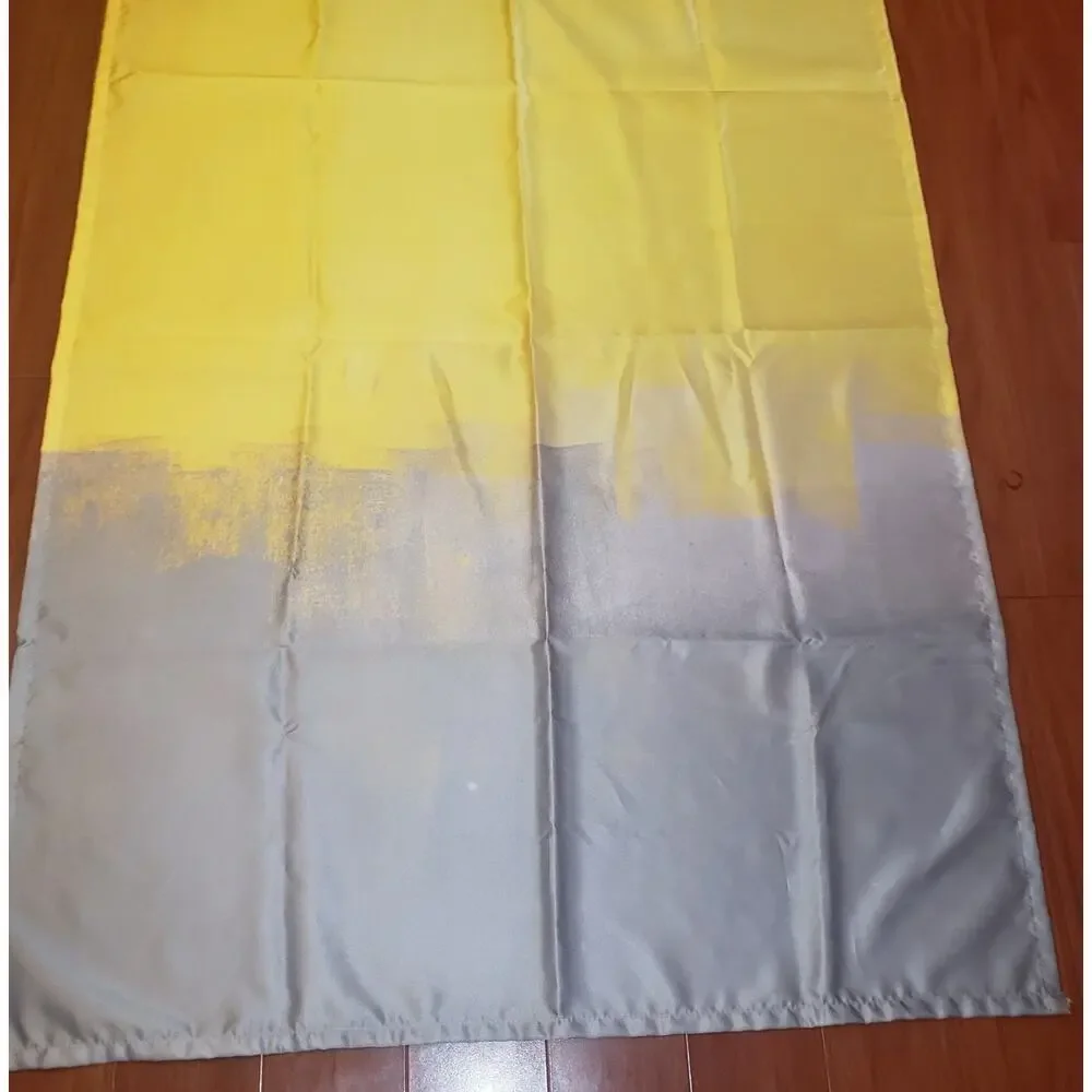 Minimalist Yellow Gray Ombre Wall Tapestry 60x40 Abstract Dorm Home Decor NWOT